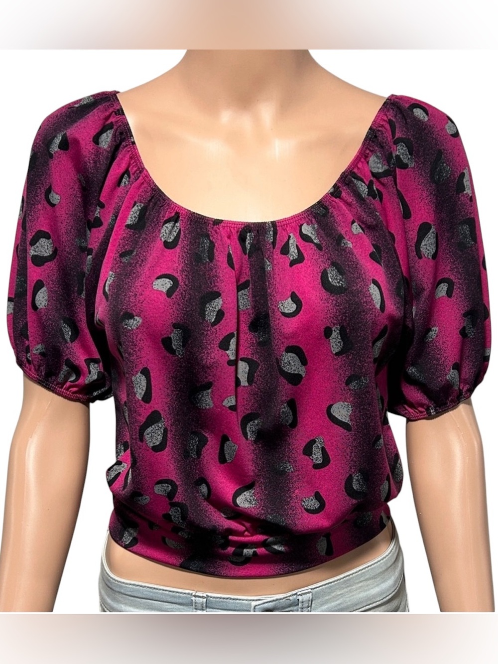 Elegant Pink and Black Blouse